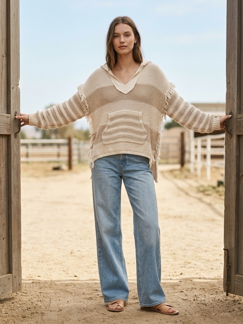 Vintage Havana threaded hooded sweater
